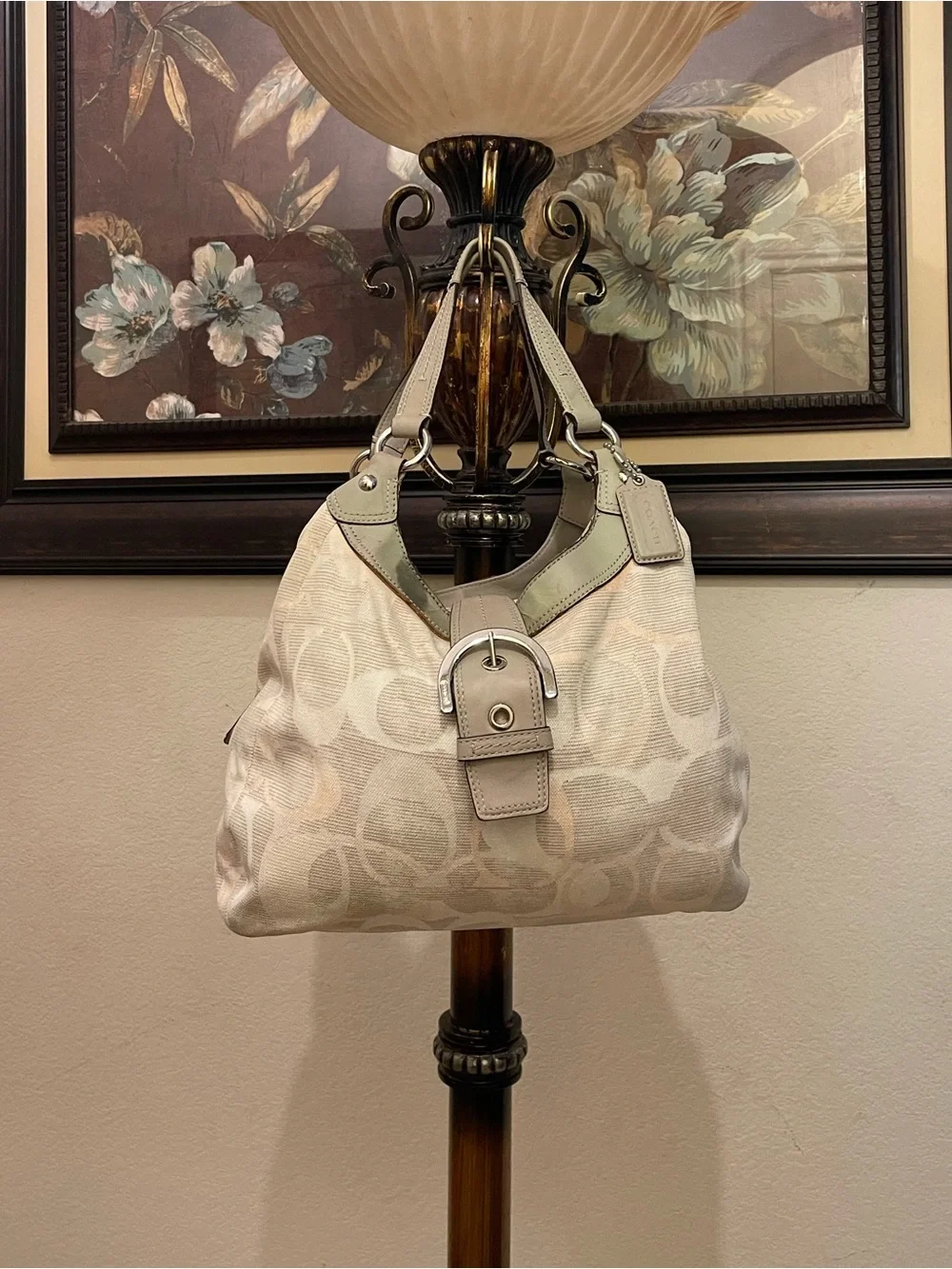 Coach #071 SoHo Signature Canvas Hobo Bag i - Picture 2 of 16